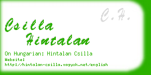 csilla hintalan business card